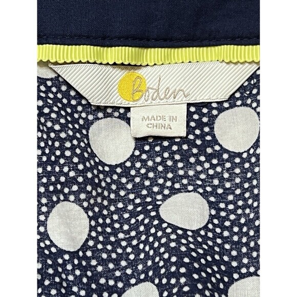 Boden Josie Tunic Top Coverup Polka Dot V-neck Vacation Women Medium Cotton Boho - Picture 6 of 9